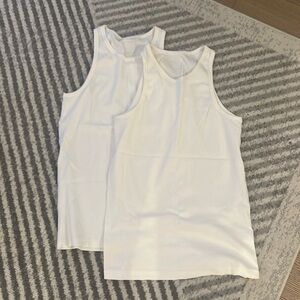 LVW Men’s Essential Tanktop, Set of 2, White